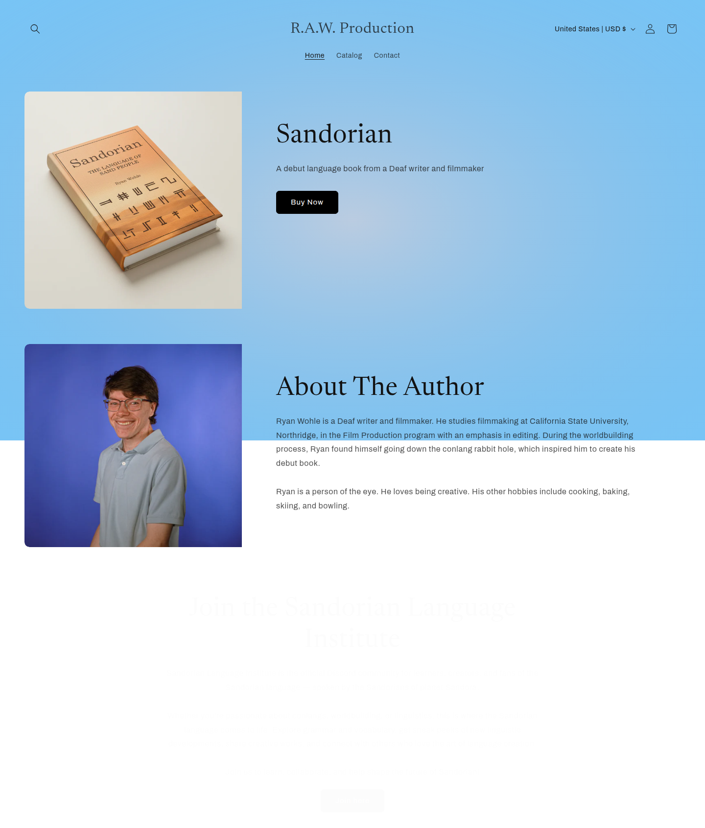 R.A.W. Production homepage